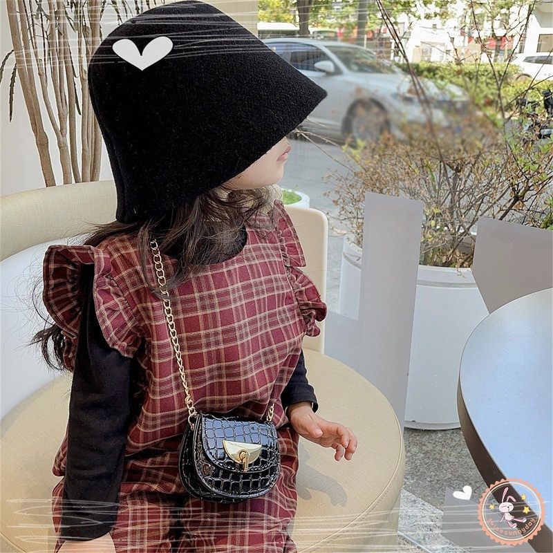 Túi Đeo Chéo Da PU In Họa Tiết Da Báo Phong Cách Hàn Quốc Cho Bé Gái