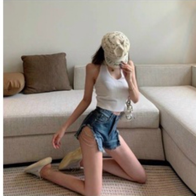 Quần short jean đan dây xích xZvsexy 💕💕💕💕
