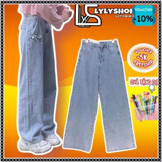 Quần jean nam nữ ống suông rộng,Quần bò nam nữ dáng đứng vải jeans bò cao cấp hot