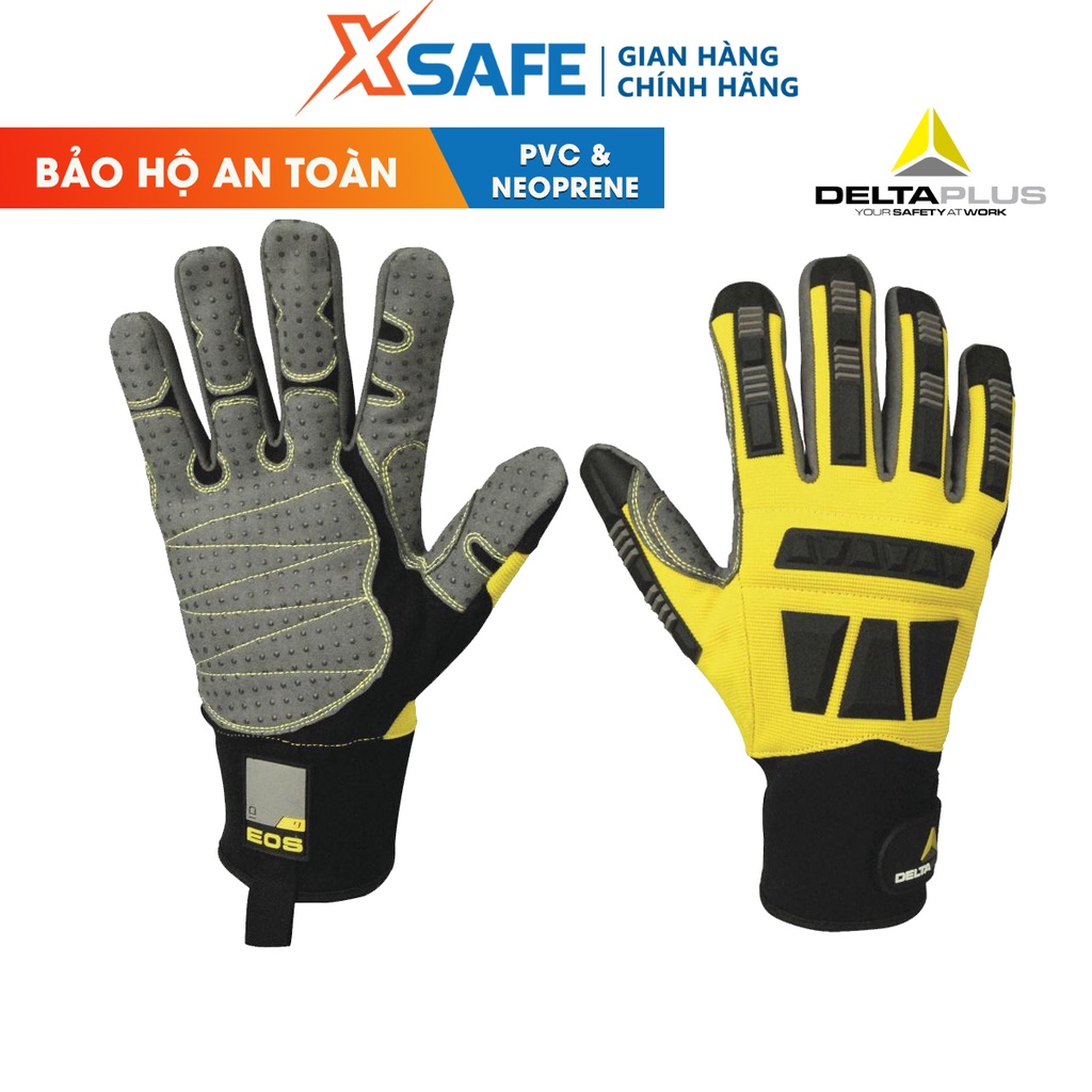 Găng tay bảo hộ Delta Plus EOS VV900 chống rung, chống va đập trong máy móc cơ khí, đi xe máy, đi phượt - chính hãng