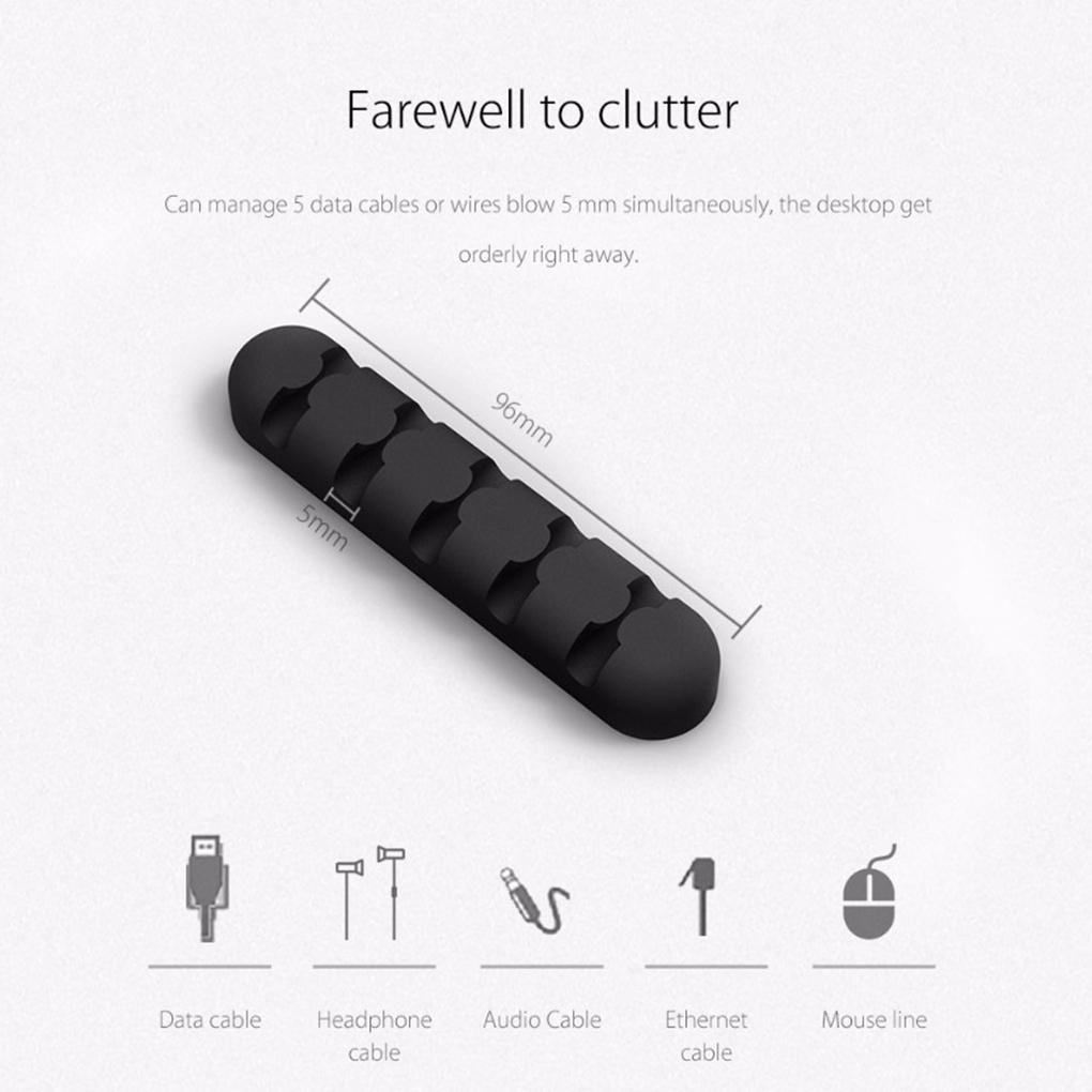 Dụng Cụ Sắp Xếp Dây Cáp Sạc USB Bằng Silicone