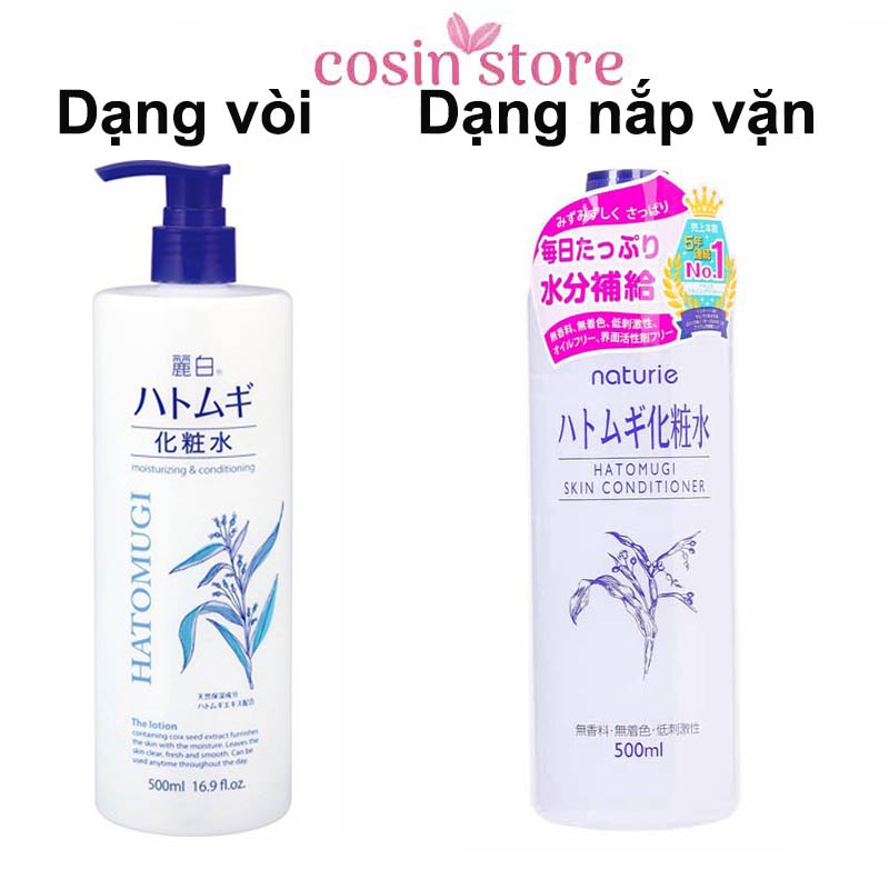 Nước Dưỡng Ẩm và Sáng Da Lotion Hatomugi The Lotion 500ml dưỡng da ý dĩ của Nhật Bản shop Cosin Store