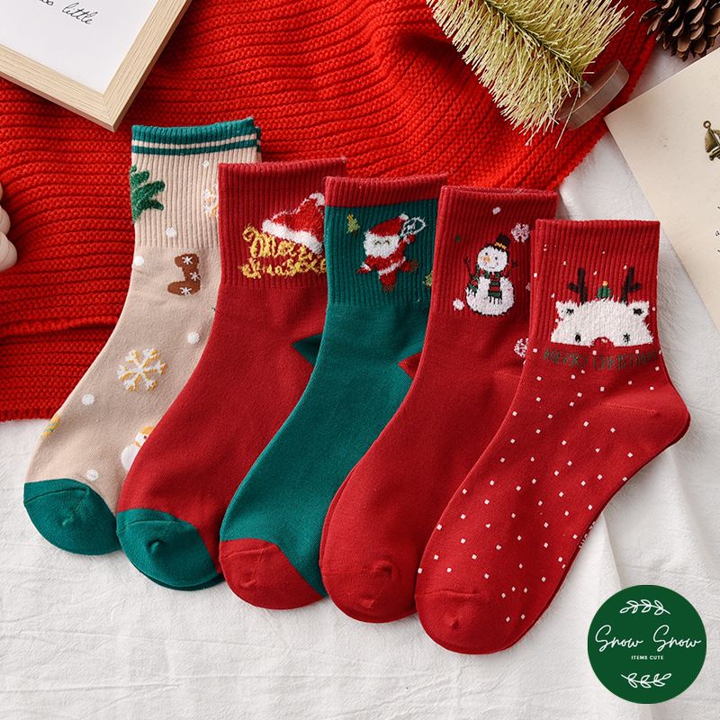 Tất vớ Giáng sinh - Tất vớ len thêu nhiều hình Noel đáng yêu unisex mẫu mới nhất TNE22 TRANGBIHUE