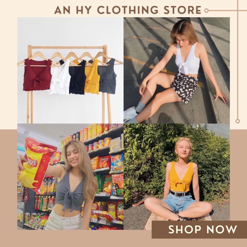 (có bán sỉ,ảnh thật,hoả tốc)🍒ÁO CROPTOP NƠ NGỰC🥑