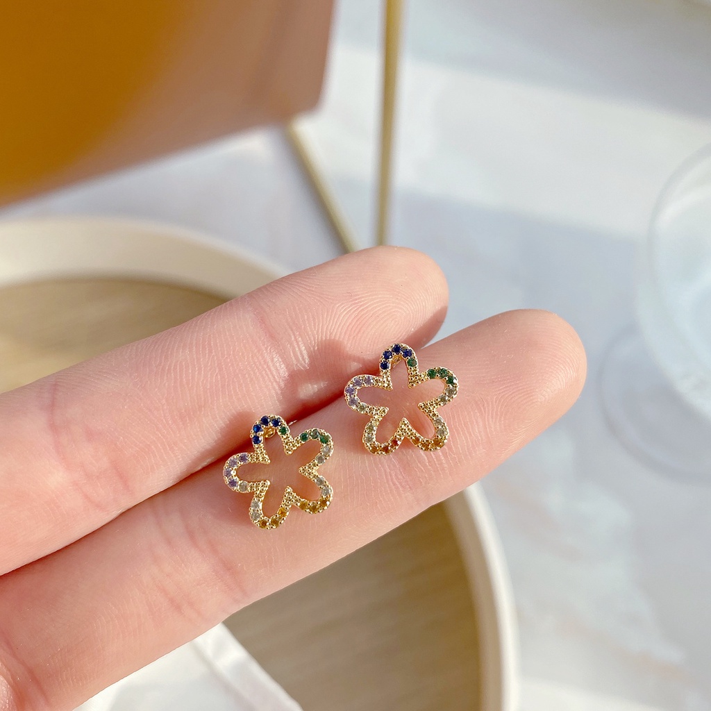 V.I.T House | Bông tai S925 hoa đá nhiều màu