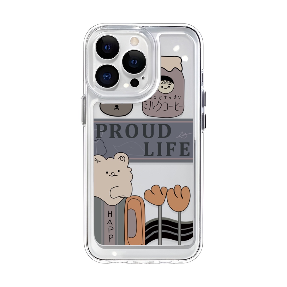 Ốp Điện Thoại Trong Suốt Hình Gấu Dễ Thương Cho iphone 14 Pro Max 14 Plus 13 11 12 7Plus X XR XS Max 8 7