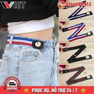 Thắt lưng chun thun co giãn nam nữ cúc bấm 2 bên vải thun dễ phối đồ