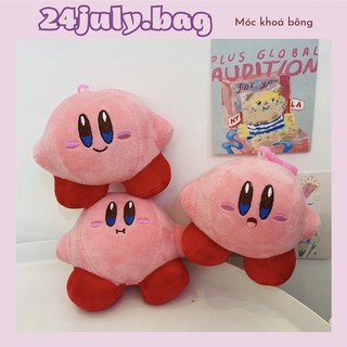Móc khoá gấu bông hình Kirby cute treo balo, túi xách 11cm