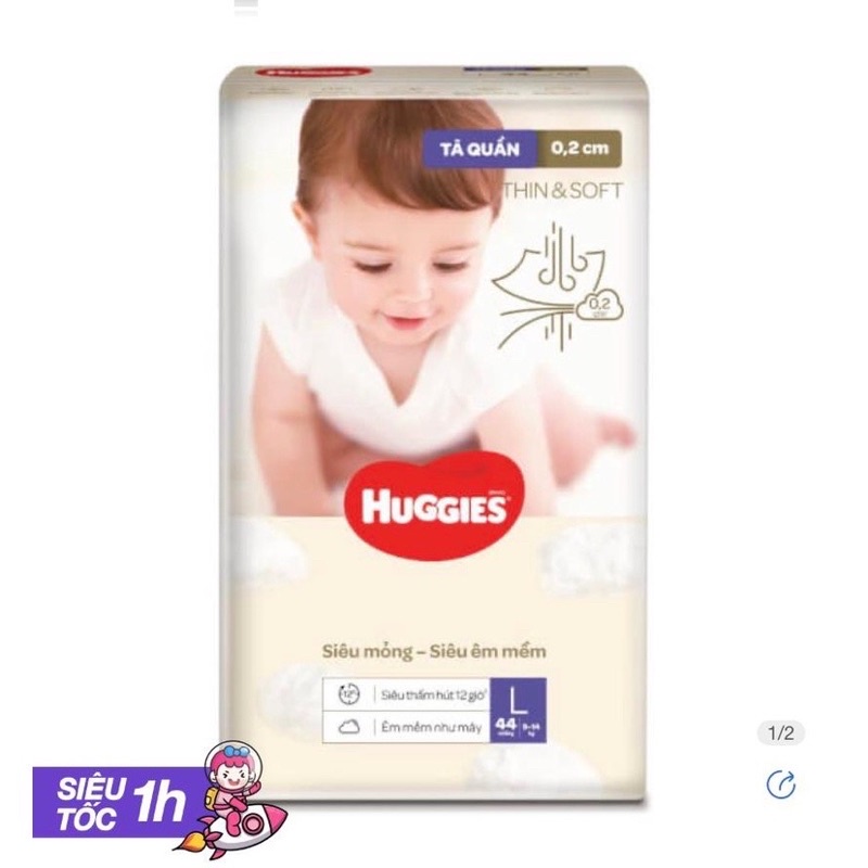 Tả quần Hàn Quốc Huggies Thin&Soft L44, XL36, XXL28