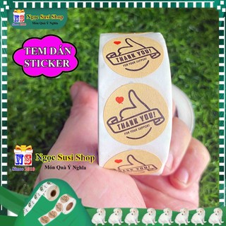 50 tem dán sticker nhãn dán decal thank you cảm ơn - ngẫu nhiên mẫu