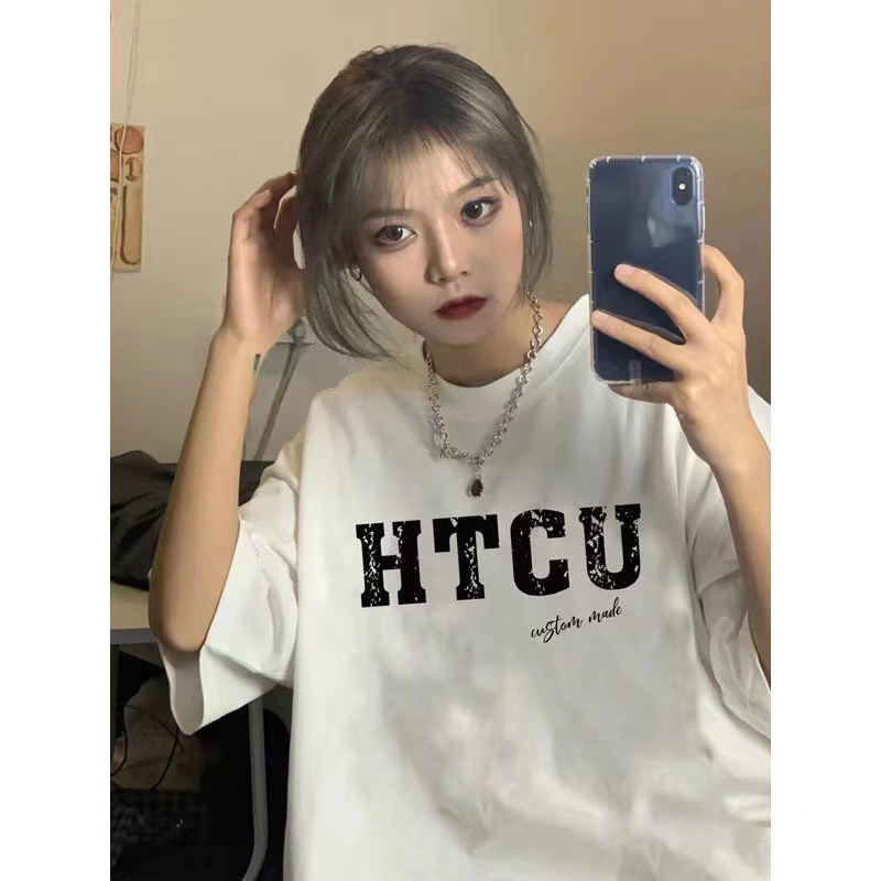 NRVP Áo Thun Unisex Mùa Hè Dáng Suông Tay Cộc Phong Cách Hàn Quốc Cho Nam Nữ