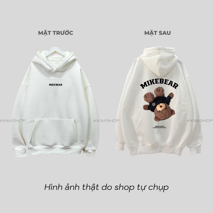 ✔️RẺ✔️Áo hoodie gấu ngược Mikebear nỉ bông cao cấp Unisex