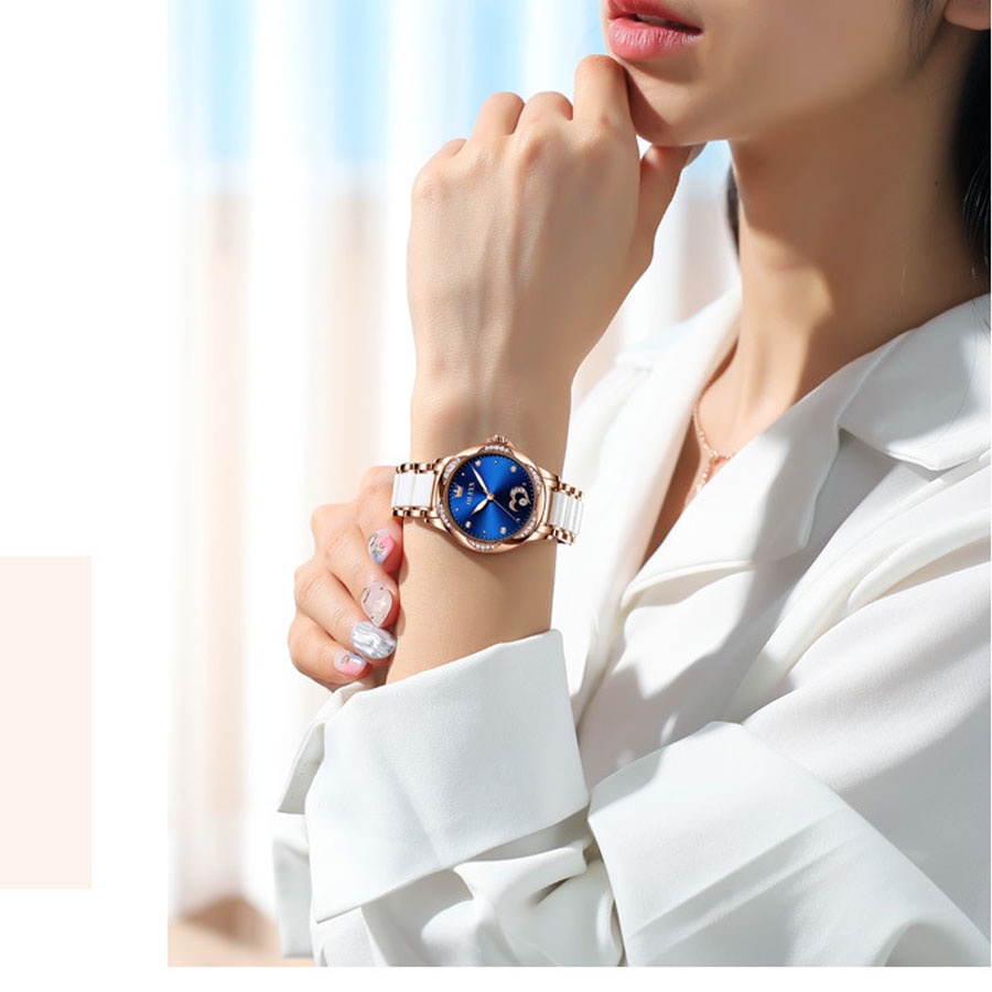 Đồng hồ nữ Olevs máy cơ size 32.5mm,dây kim loại bằng thép,chống nước 30m, bảo hành toàn quốc 12 tháng