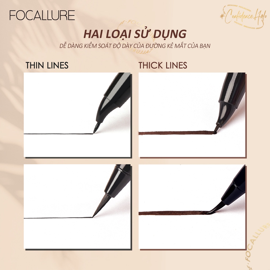 FOCALLURE Bút kẻ mắt nước siêu mượt chống thấm nước 0.6g