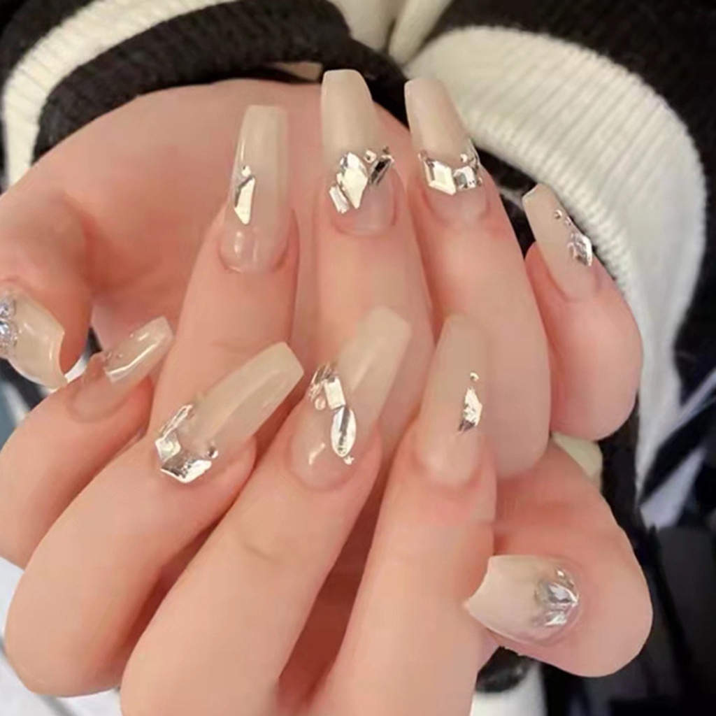 Bộ 100 Hạt Đá Cực Quang Trang Trí Móng Tay DIY