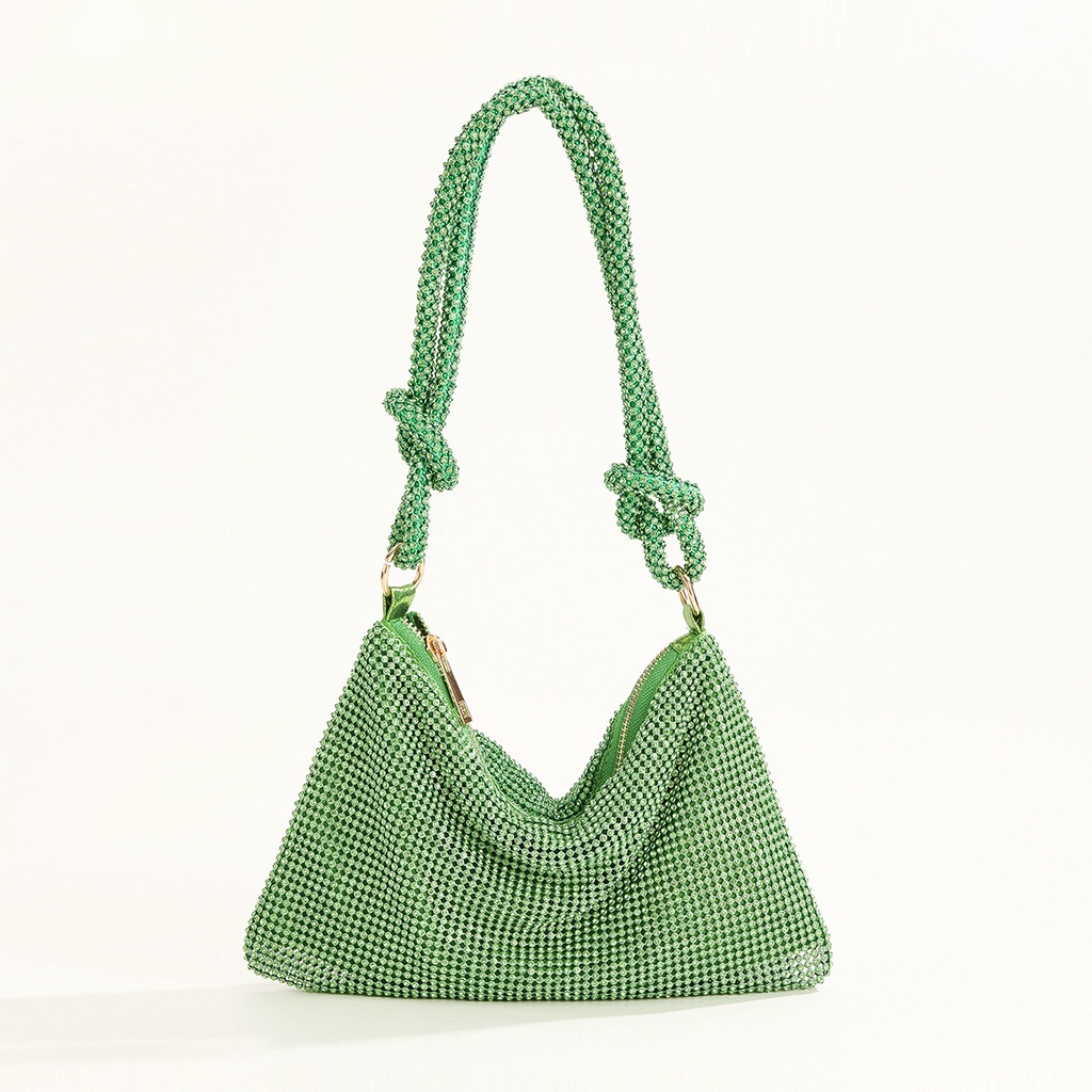 Gr Túi Xách Đính Kim Cương Giả Thắt Nút Thủ Công Hợp Thời Trang Dự Tiệc Tối