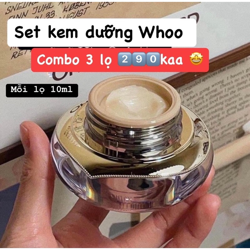 Set kem dưỡng Whoo 3lọ (10ml x 3h) date 25