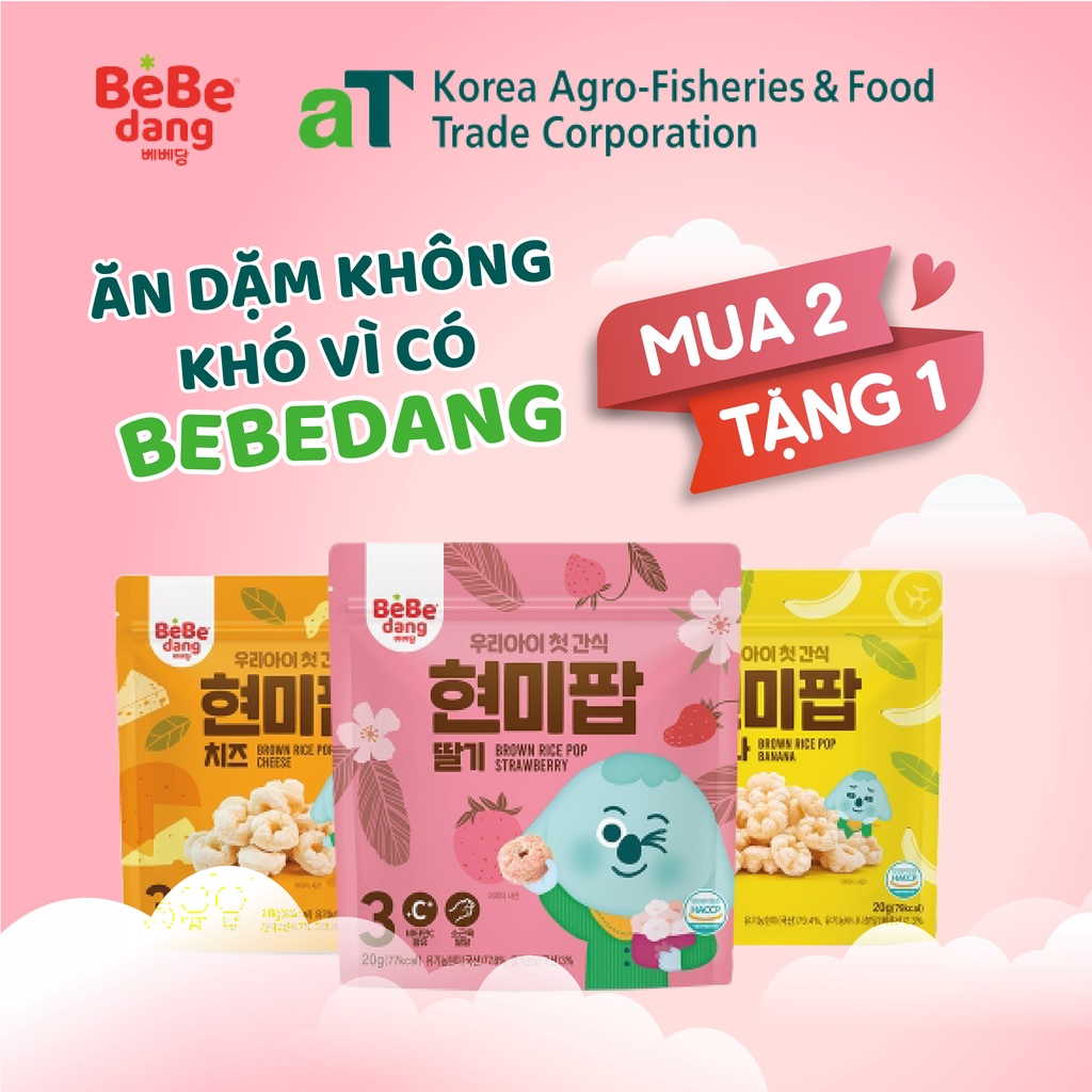 Bánh gạo lứt hữu cơ hình vòng Bebedang 3 vị thơm ngon cho bước ăn dặm 3