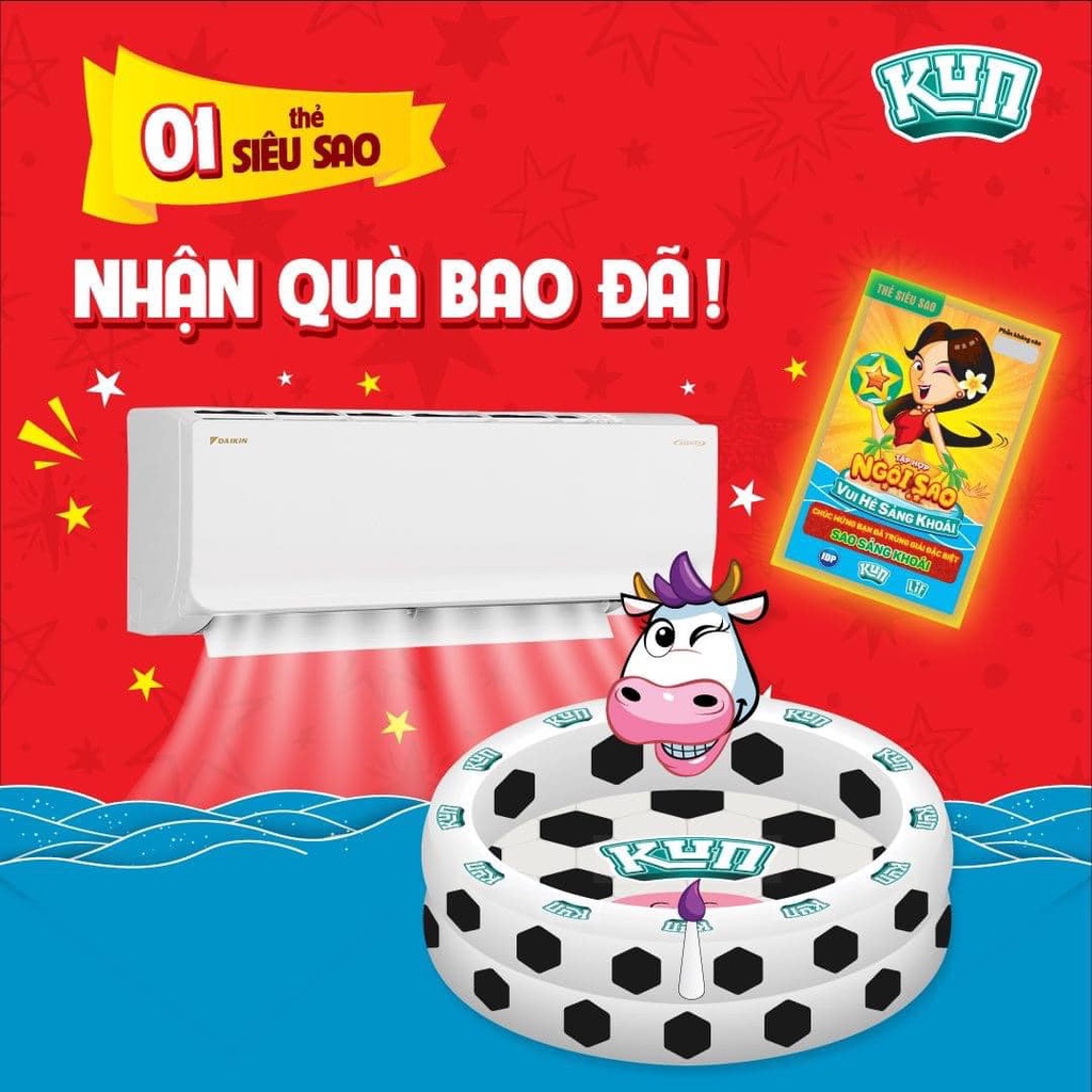 Phao hồ bơi bò moo kun phao kun tặng kèm bơm điện hàng khuyến mãi từ sữa