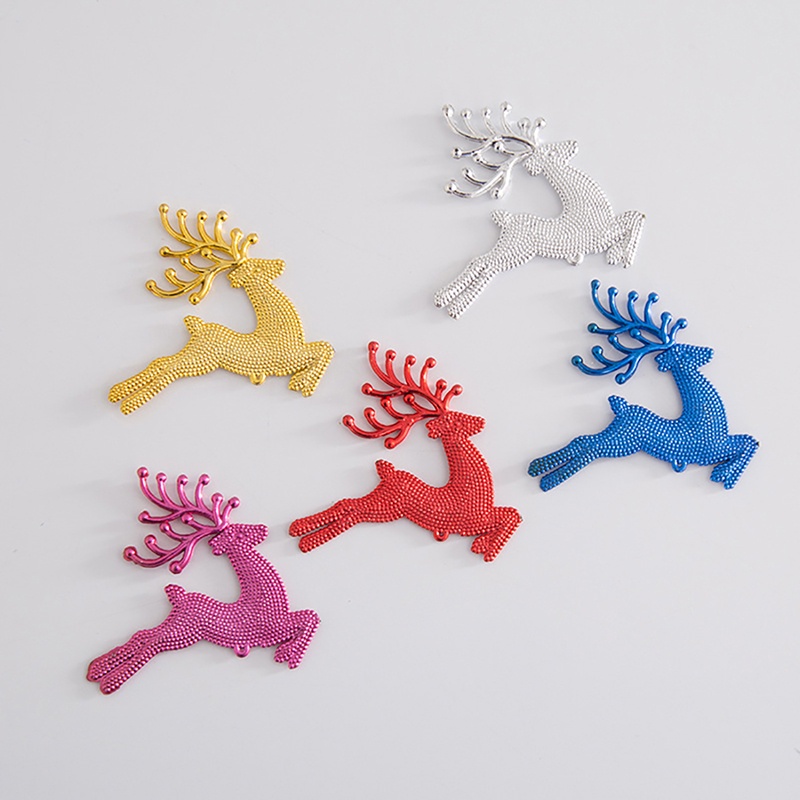 Tuần lộc mini trang trí Noel Giáng sinh phụ kiện vòng nguyệt quế, cây thông, tiệc sự kiện