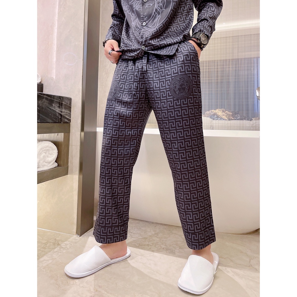 Bộ đồ ngủ nam Pijama lụa cao cấp mềm mịn,thoáng mát với thiết kế tinh tế, đường may tỉ mỉ VC16 - BeeManor