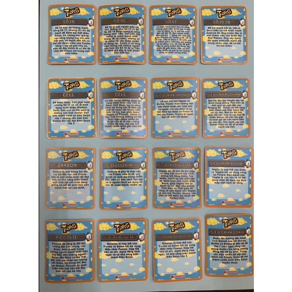 01 thẻ truyện tranh 7 viên Ngọc Rồng Dragon Ball