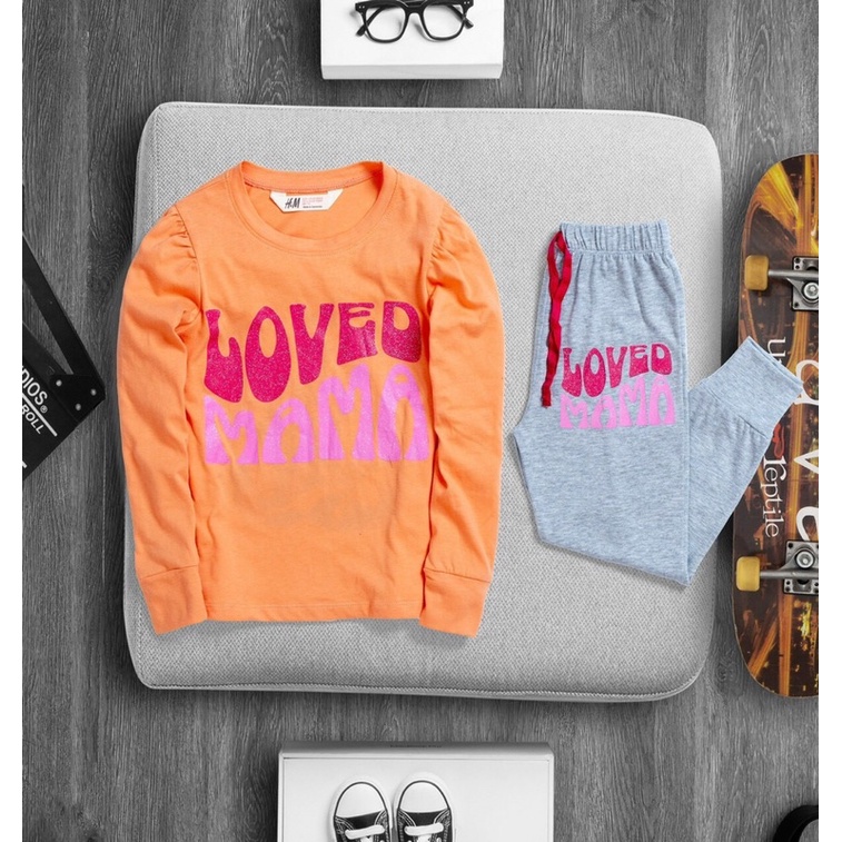Bộ coton H.M size đại bé gái