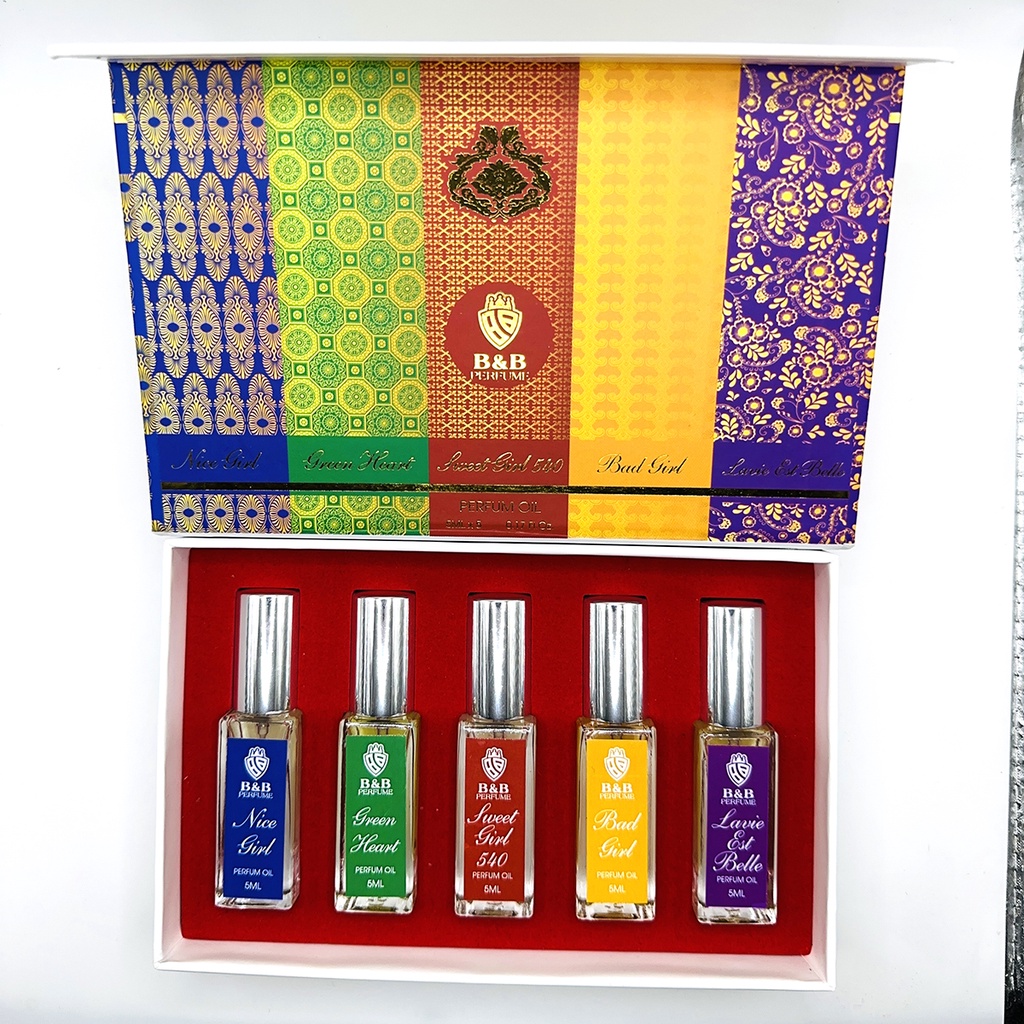 Tinh dầu nước hoa nữ B&B Test Green Heart 5ml lưu hương cực lâu phong cách Pháp