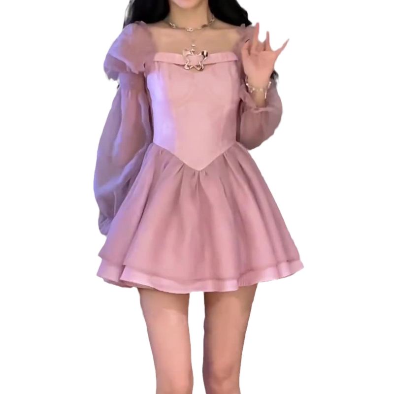 Đầm Công Chúa Mùa Thu 2022 Dáng Ngắn Tay Dài Phong Cách Mới Cho Mẹ Và Bé