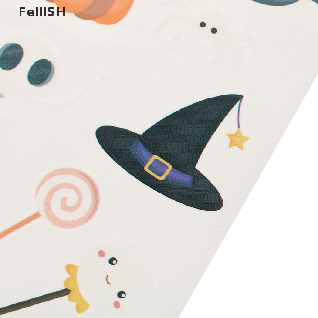 Set 10 Tấm Hình Xăm Dán Phát Quang Phong Cách Phù Thủy Halloween Độc Đáo 439br