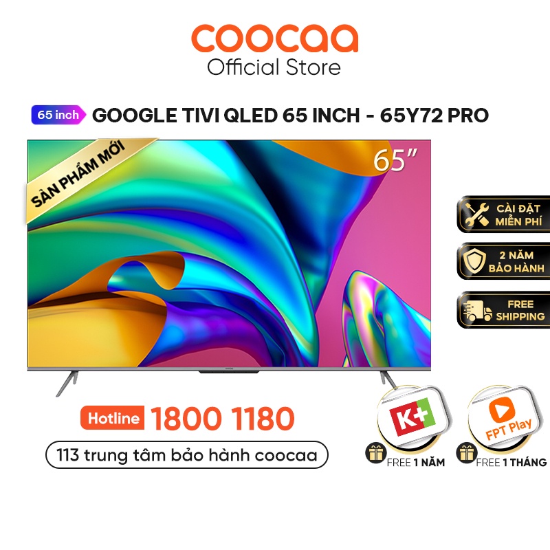 Google Tivi Qled+ 65 Inch - 65Y72 PRO - Lắp Đặt Miễn Phí