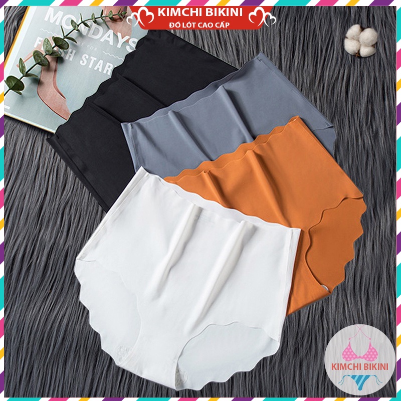 Combo 10 quần lót nữ băng lụa lưng KIMCHIBIKINI Set 10 quần nót nữ viền sóng cao cấp QL009