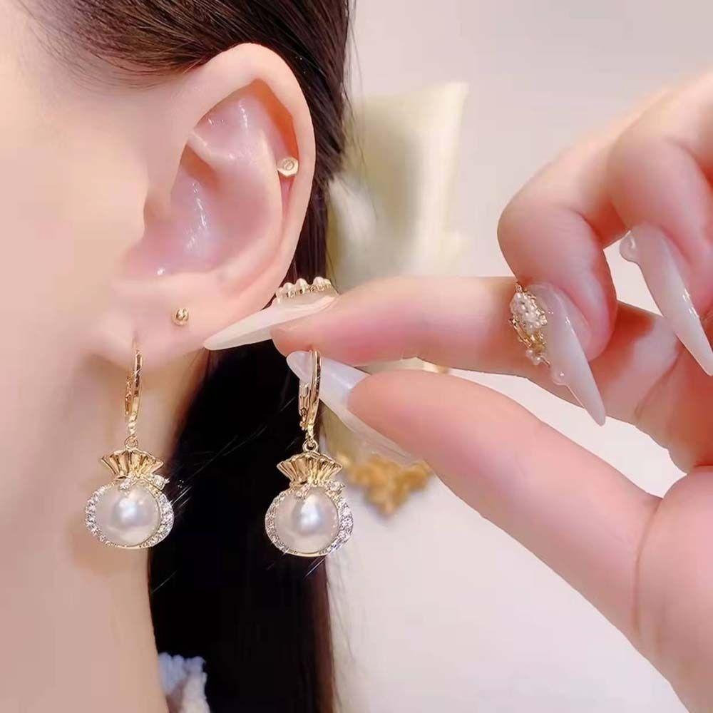 Bông Tai Dáng Dài Phong Cách Trung Hoa Mừng Năm Mới|Bông Tai Ngọc Trai Thời Trang Nữ Tính