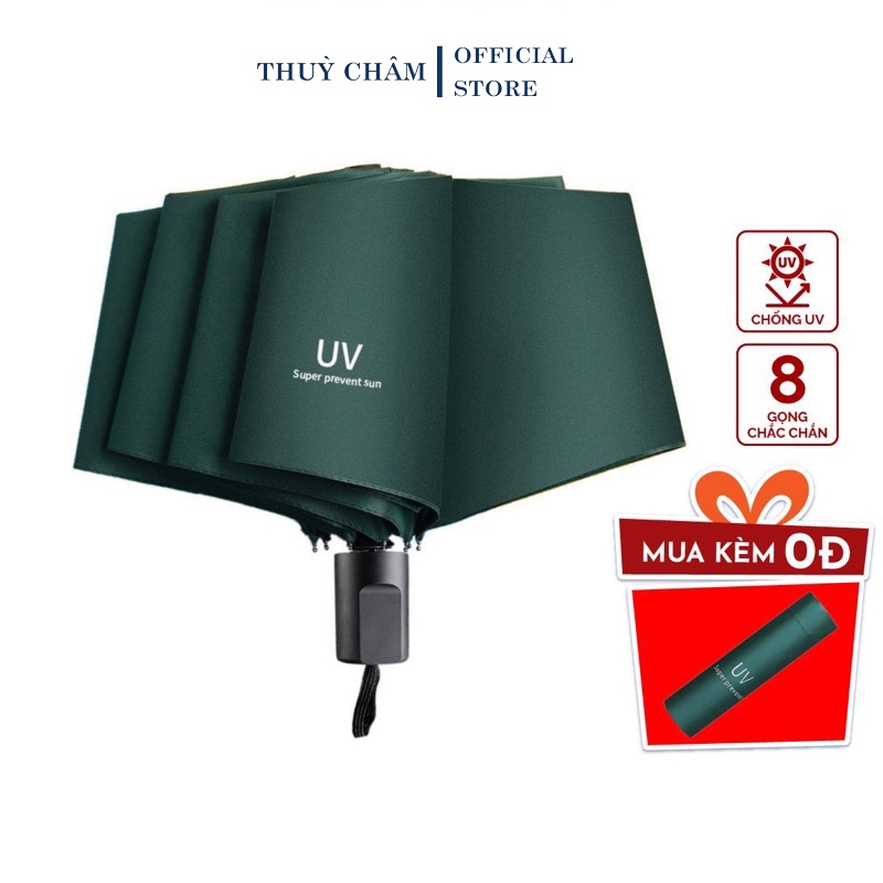Ô Gấp Gọn Phủ Lớp Chống Tia Uv, Dù Che Mưa Cầm Tay