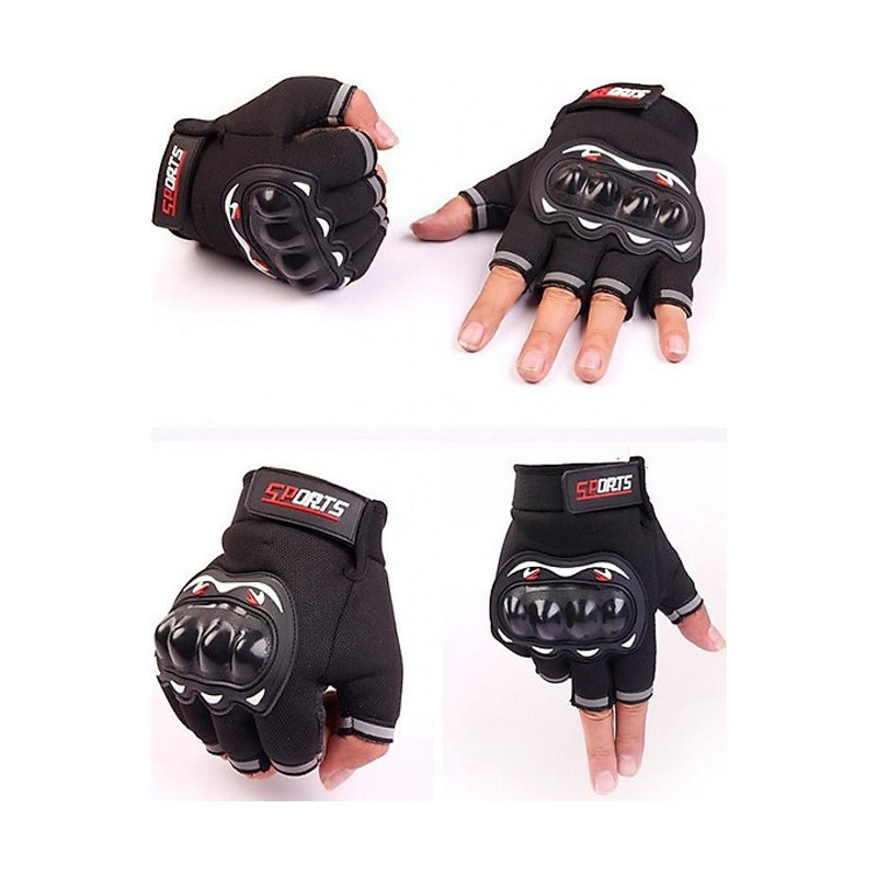 Găng Tay Đi Xe Máy Sport Cụt Ngón,Găng Tay Đi Phượt Chống Chai Tay,Chống Nắng