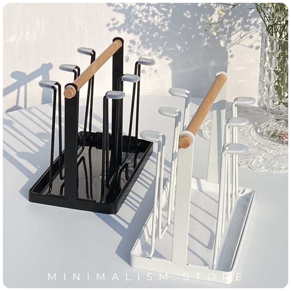 (Clip thực tế) Giá úp ly cốc khay gỗ, khay nhựa tối giản MS01 => SP mới giá cực ưu đãi => Follow shop nhận mã giảm giá