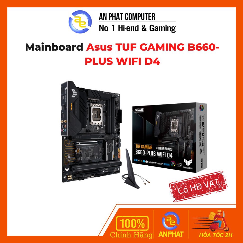 Bo mạch chủ Mainboard Asus TUF GAMING B660-PLUS WIFI D4 - Bảo hành 36 tháng