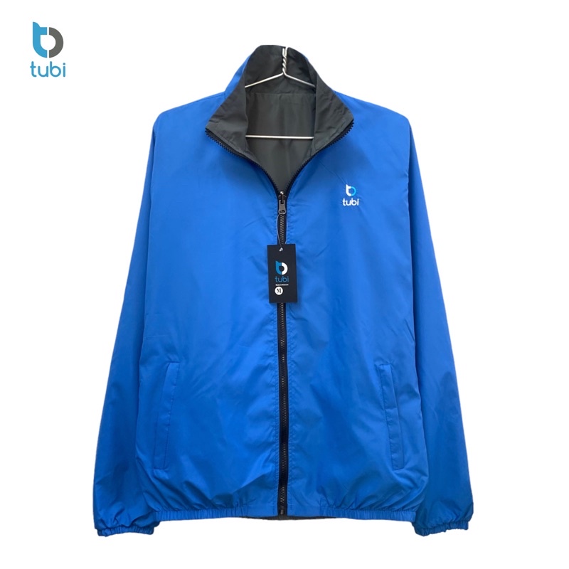 Áo khoác Tubi 2 Mặt Xanh Dương - Xám Chì