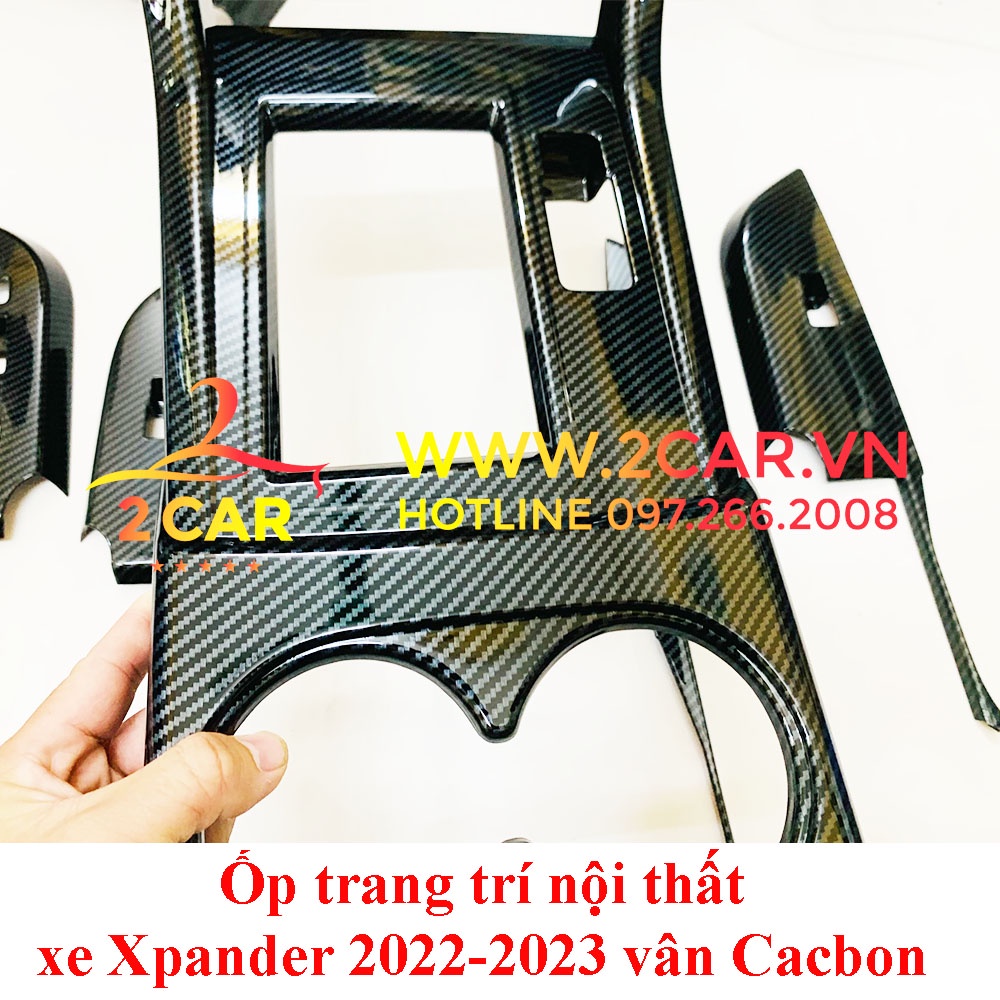 Ốp nội thất xe Mitsubishi Xpander 2022 - 2023 nhựa vân cacbon cao cấp - Có đủ các bản