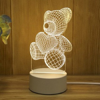 Đèn ngủ con gấu led 3d