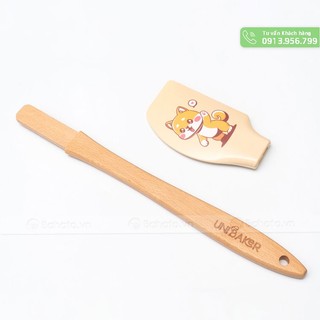 Cây vét bột silicon cán gỗ 32cm