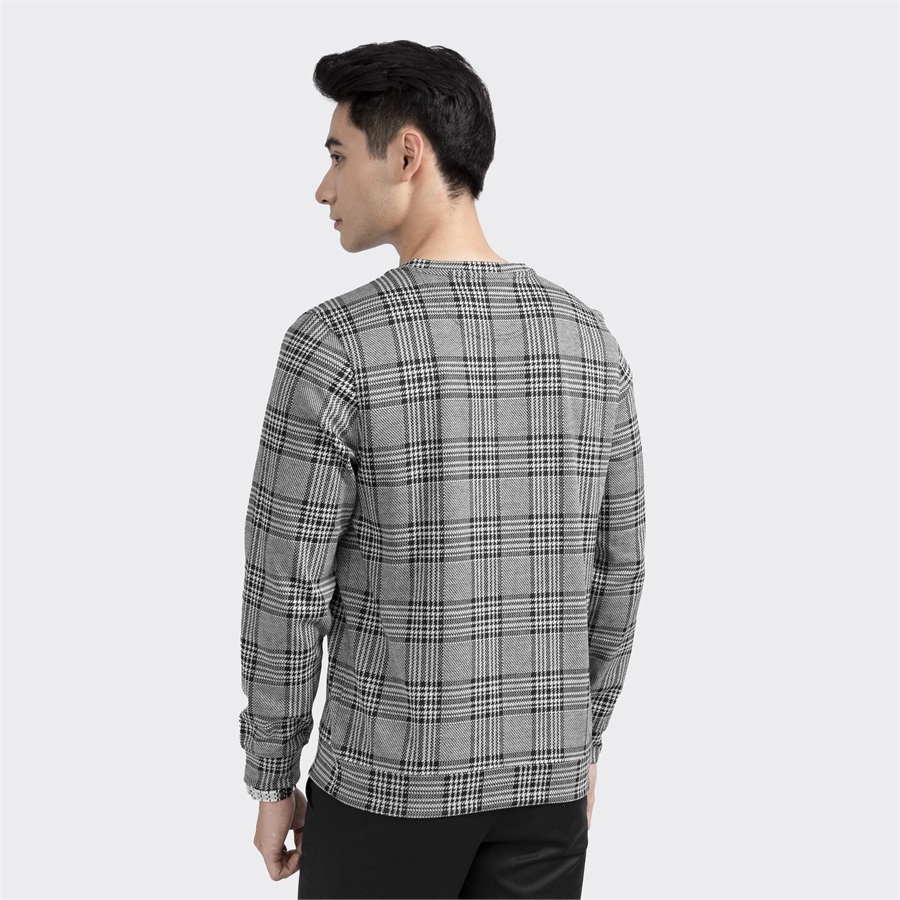 Áo Thun Dài Tay Sweatshirt Nam ARISTINO ASW005W2 Vải Polyester Cao Cấp dáng Regular Fit Suông Vừa Cổ Tròn Bo gấu Ấm Áp