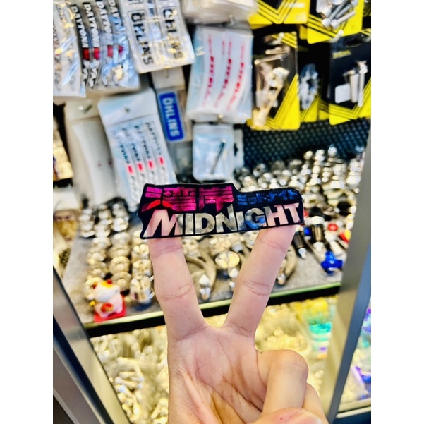Tem decal sticker Chữ Midnight in trong cao cấp chống thấm nước, dán trang trí xe