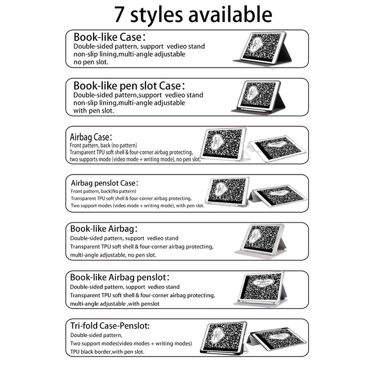 Bao Da Máy Tính Bảng Nắp Gập Ba Khúc Có Ngăn Đựng Bút Phong Cách Harry Potter Cho iPad Air5 Air4 Pro11 iPad10.2