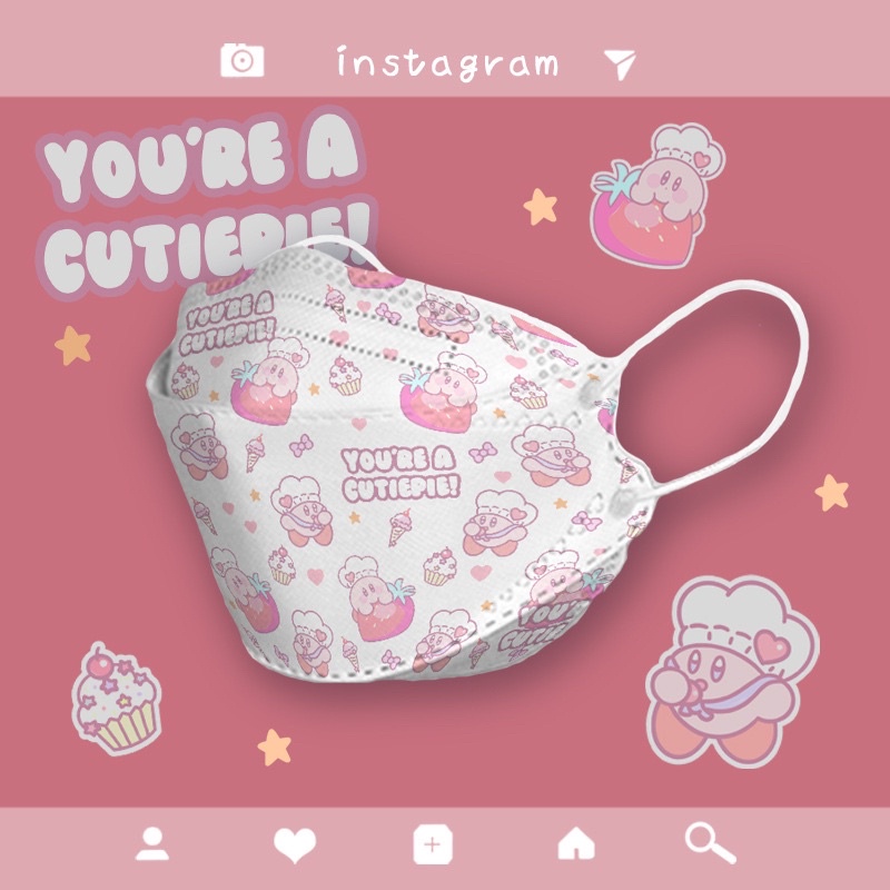 Khẩu trang KF94 hoạt hình dễ thương, in hình cute người lớn Louiis.store