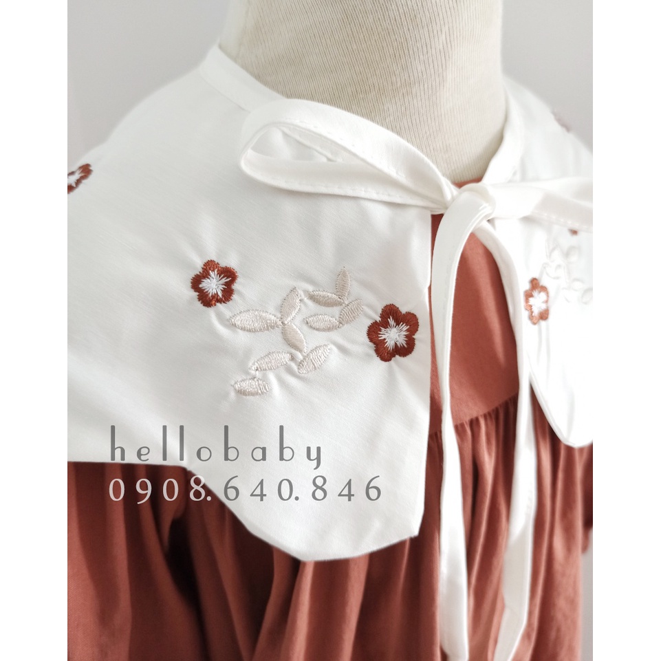 Đầm Liebe nâu tây cổ rời