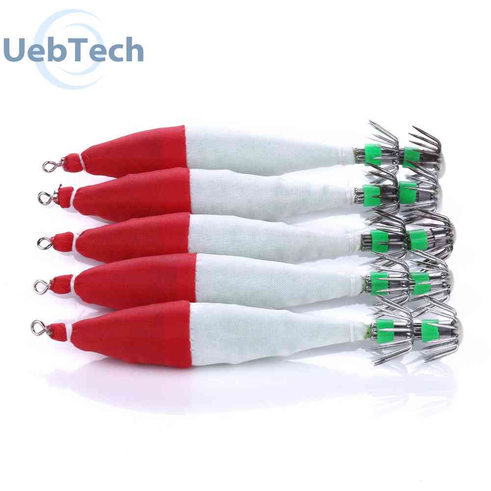 5 Mồi Giả Câu Cá Hình Con Mực Phát Sáng