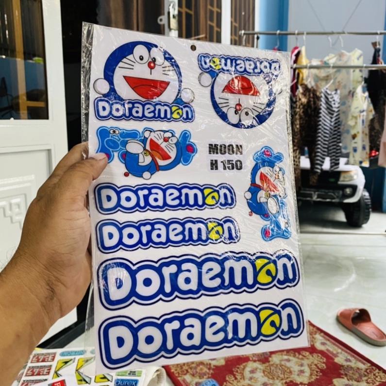 Nguyên tấm tem nổi kích thước a4 doremon