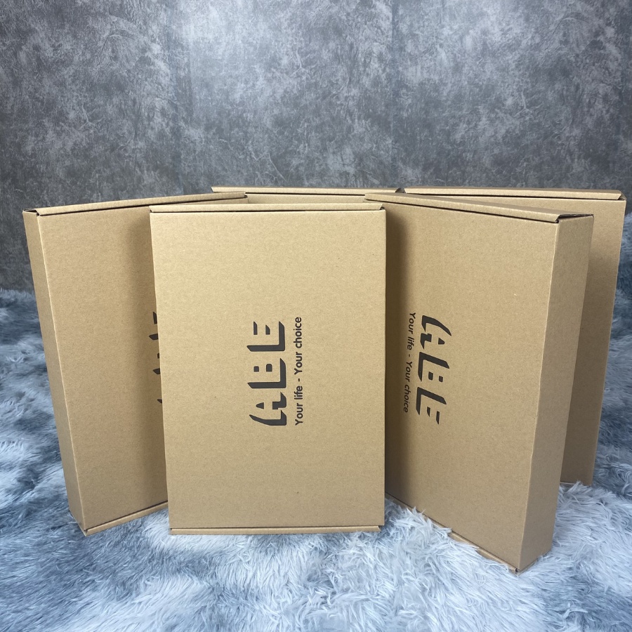 Hộp catton ABE in logo ABE 3 lớp kích thước 30x20x5 cm