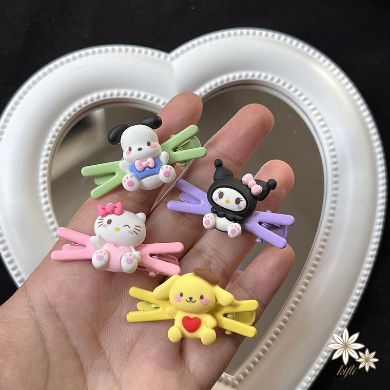 Kẹp Tóc Mái Hình Chữ X / Cinnamoroll Dog Kuromi Hoạt Hình Cho Nữ Sinh